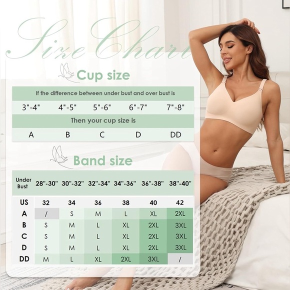 As Fairy Seamless Nursing Bra Breastfeeding Wireless Sleep Maternity Bralette L - Picture 7 of 13